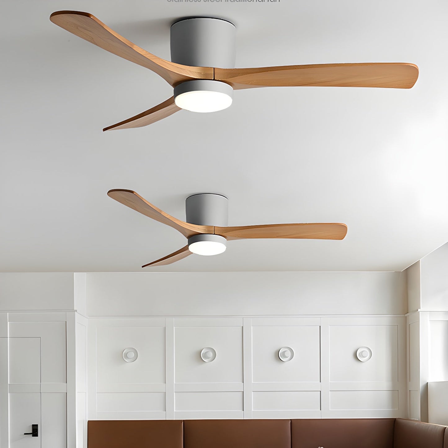 Flush Mount Ceiling Fan with Lights | Modern Minimalist Design and LED Lighting 8