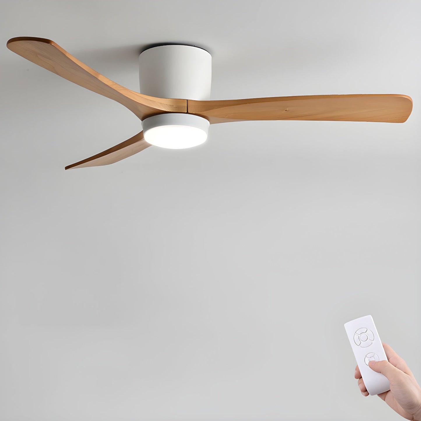 Flush Mount Ceiling Fan with Lights | Modern Minimalist Design and LED Lighting 9