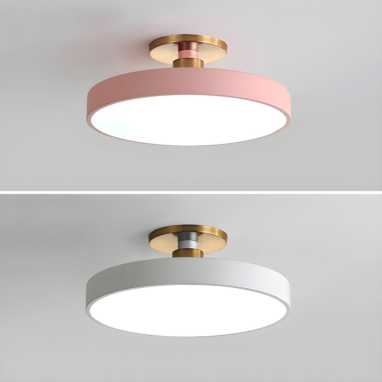 Flush Mount Ceiling Light | Elegant Black and Gold Design with Soft LED Illumination 8