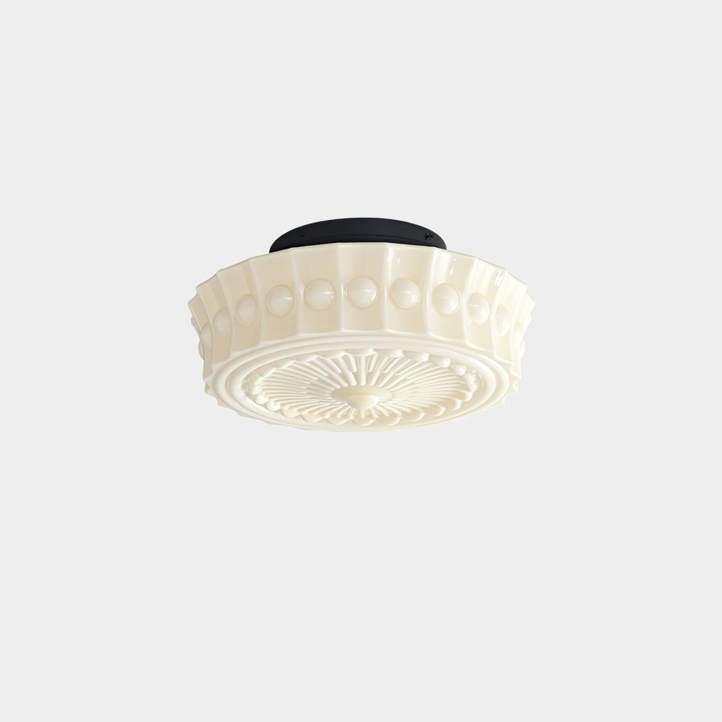 Flush Mount Ceiling Light | Elegant Metal and Glass Design for Dining Room 10