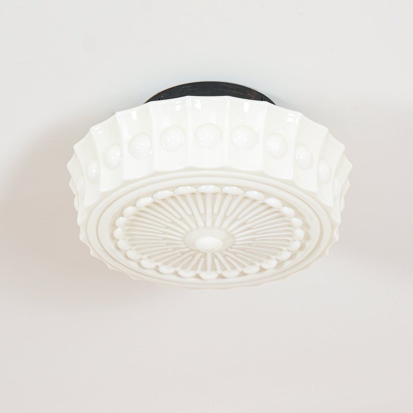Flush Mount Ceiling Light | Elegant Metal and Glass Design for Dining Room 6