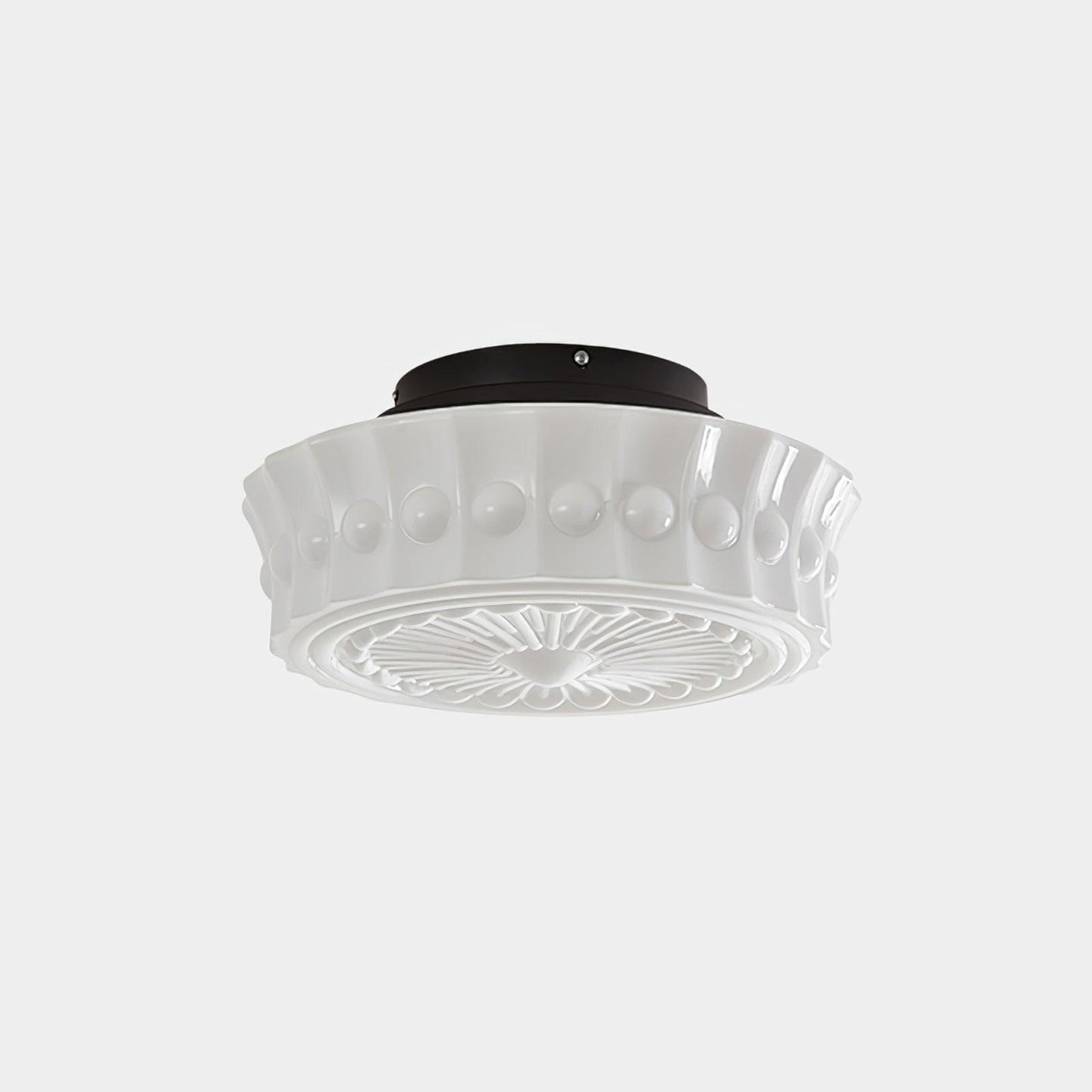 Flush Mount Ceiling Light | Elegant Metal and Glass Design for Dining Room 9