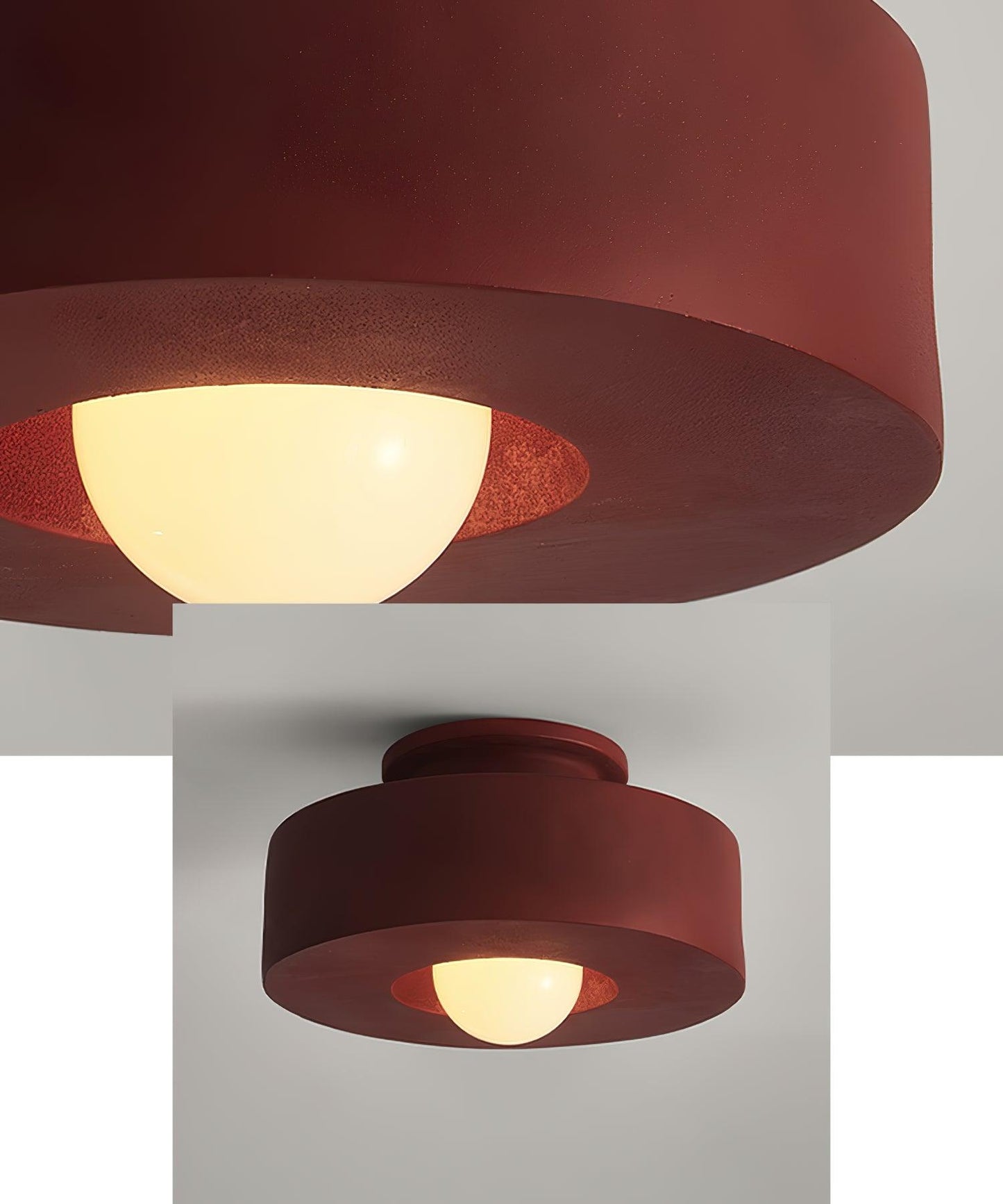 Flush Mount Ceiling Light | Hand-Built Resin Design with LED Compatibility 7