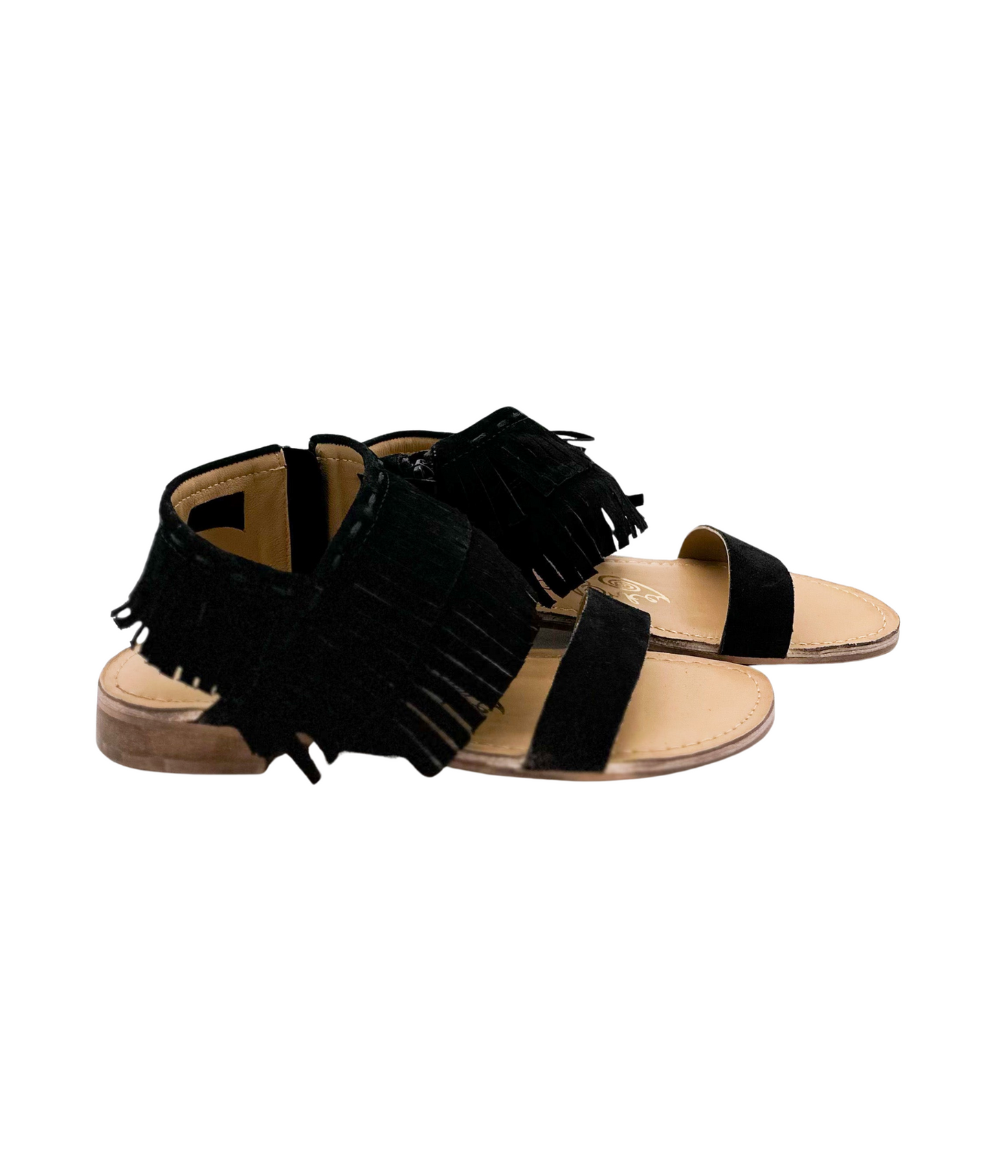 Sandalo Fringe Star in Nero