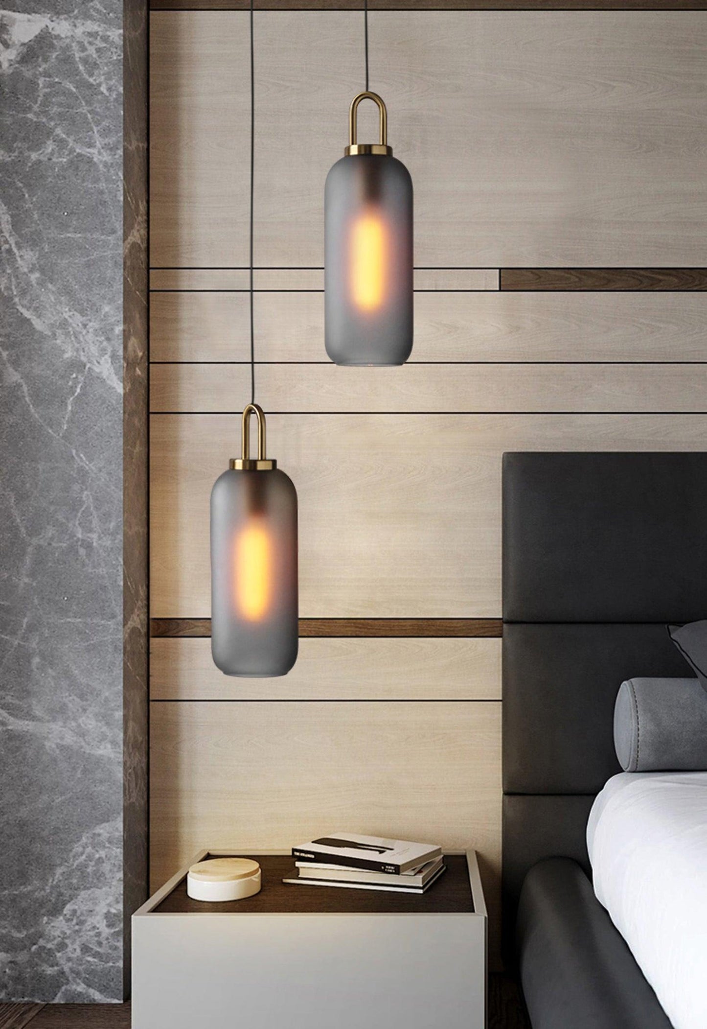 Glass Pendant Lamp | Elegant Design with Adjustable Height 8