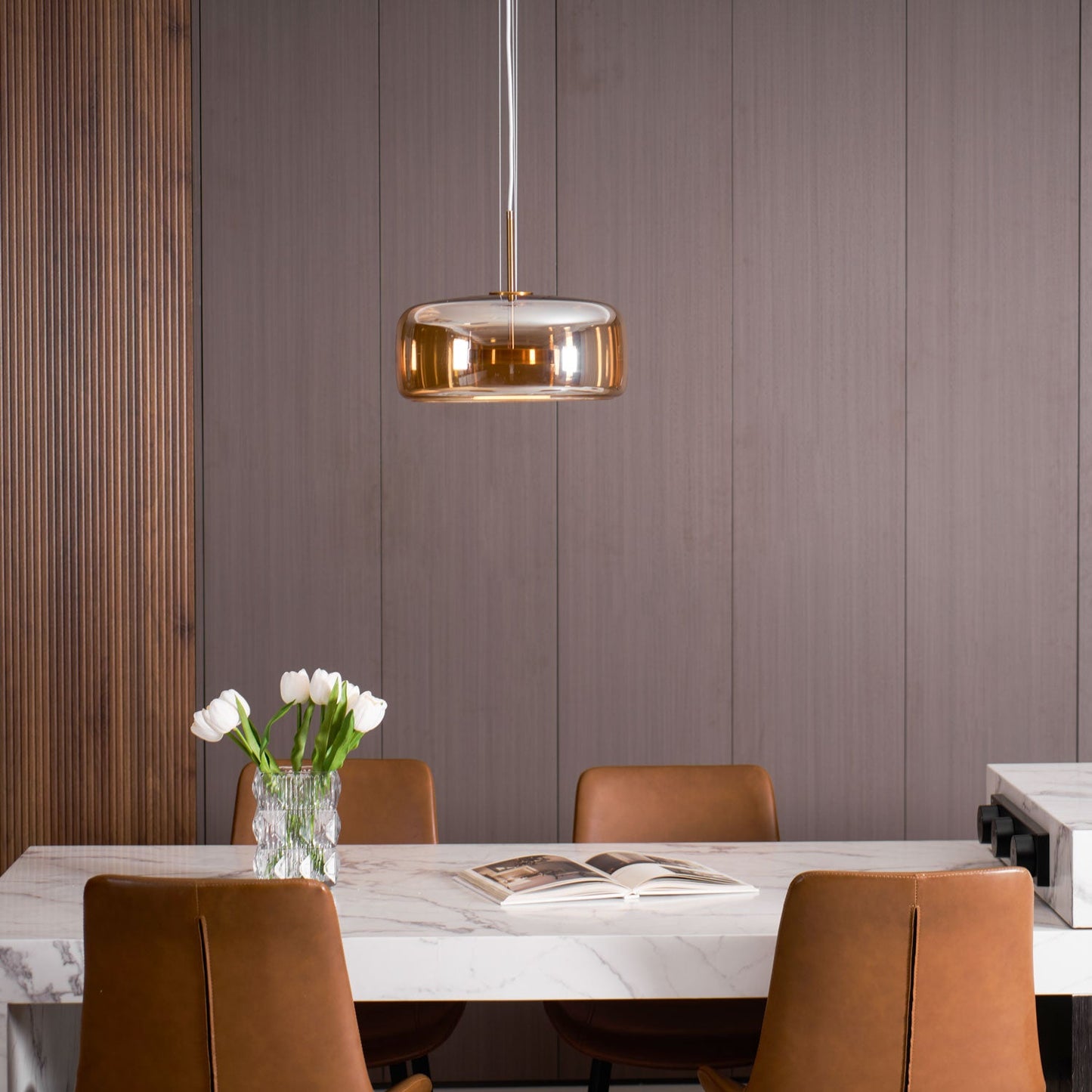 Glass Pendant Lamp | Modern Adjustable Pendant Lighting for Kitchen Island 3