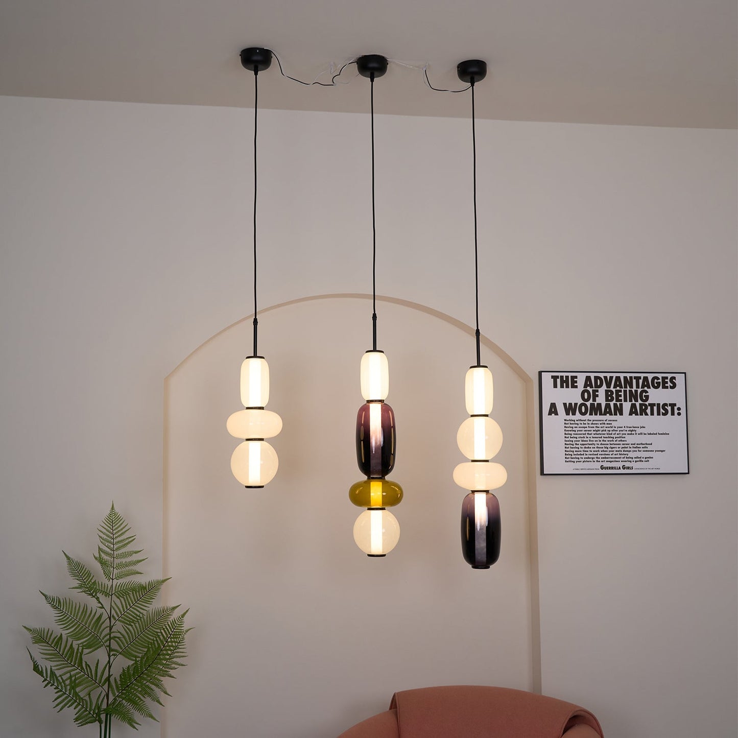 Glass Pendant Light | Dimmable Tinted Design for Kitchen and Home 7