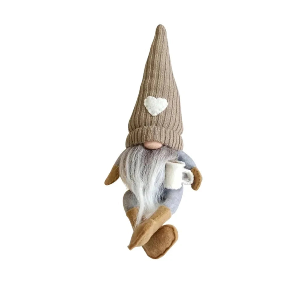 Gnome Christmas Decor | Adorable Knitted Coffee Gnome Ornament for Cozy Spaces 9