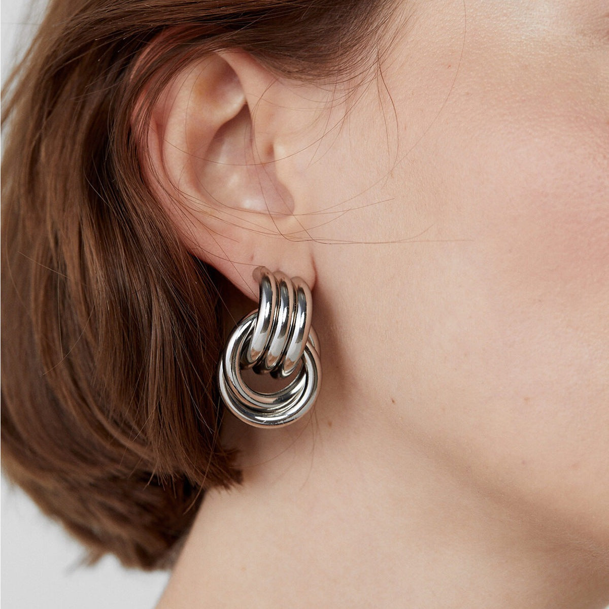 Gold Hoop Earrings | 18k Waterproof Layered Design for Durability 2