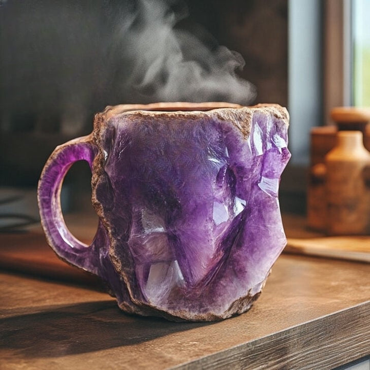 Handcrafted Mineral Crystal Mug | Unique Insulated Design for Hot & Cold Beverages 6