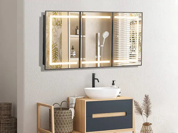 Hausvita Innfelt LED-lys med ramme Baderomsmedisinskap -Lager