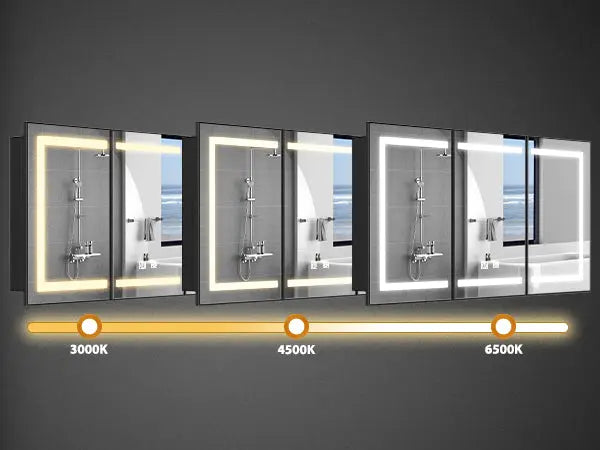 Hausvita Innfelt LED-lys med ramme Baderomsmedisinskap -Lager