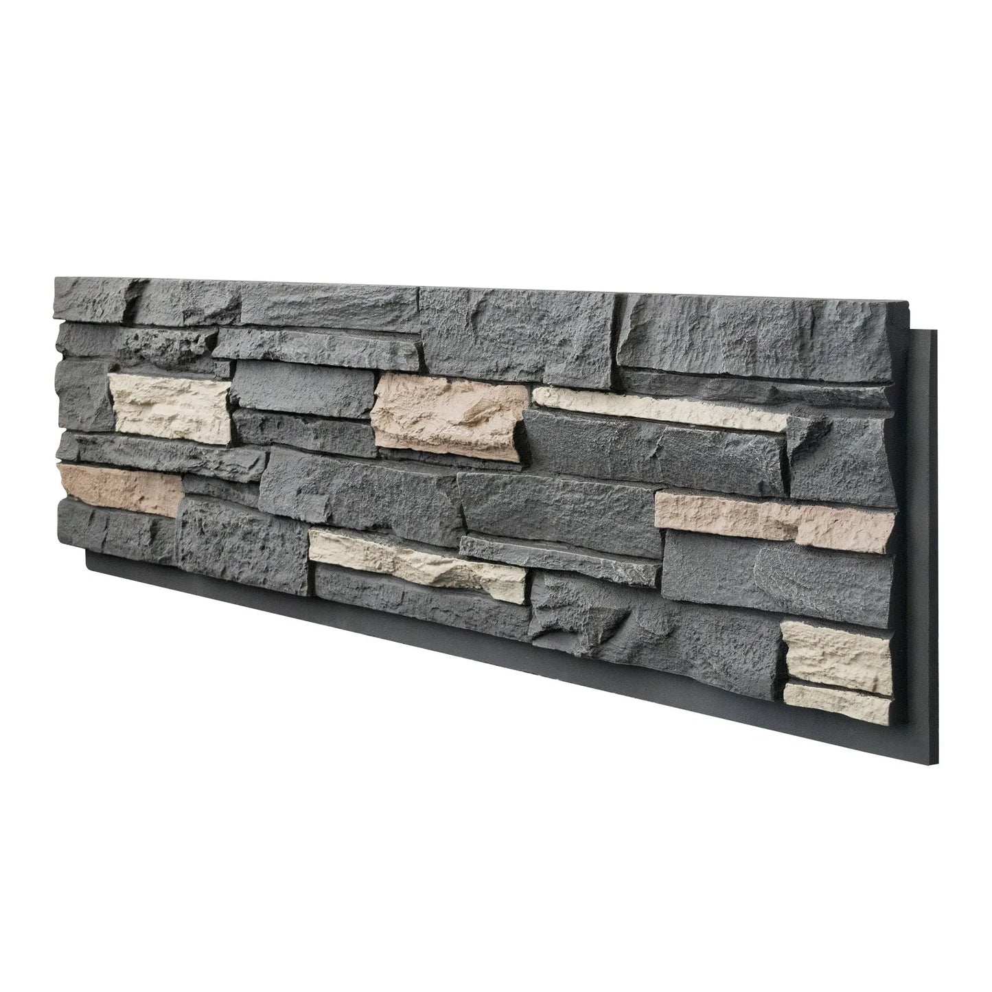 Hausvita Falsk Stenväggsbeklädnadspanel, PU Stenfanér Exteriör, 46.46" x 13"