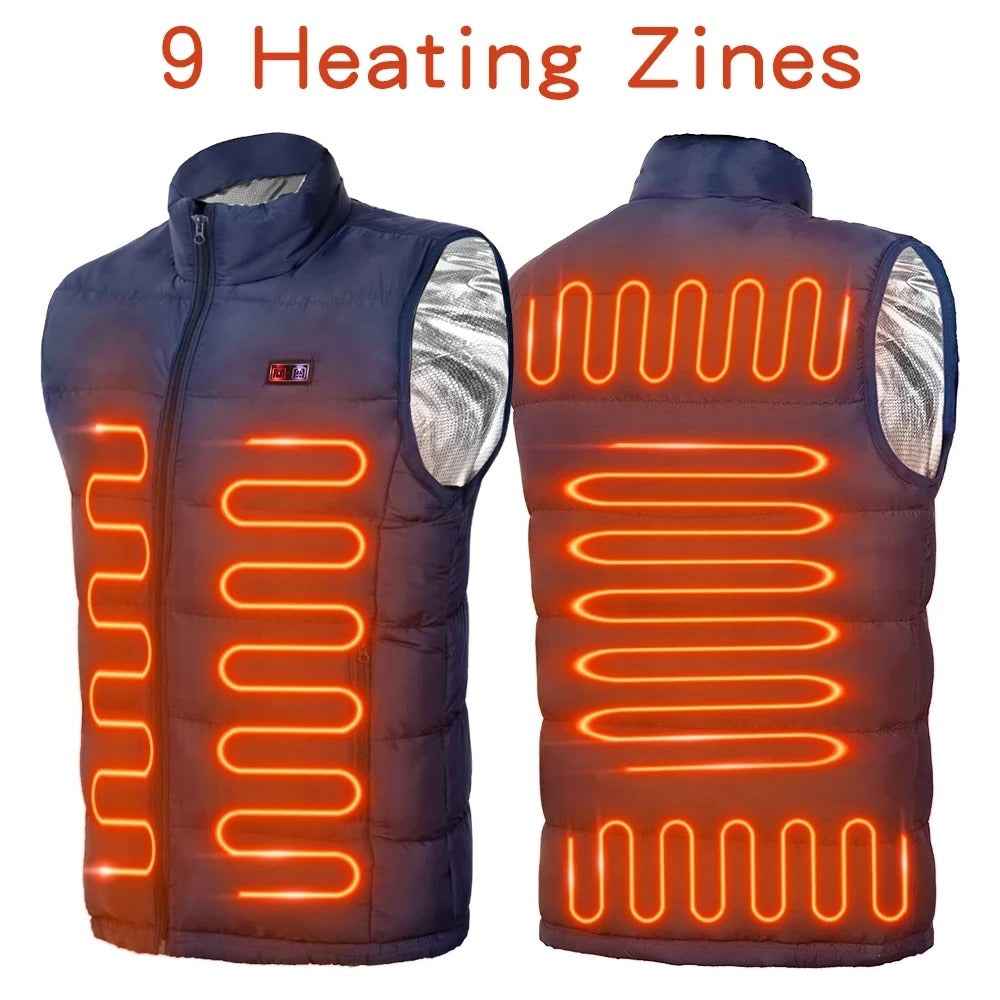 Heated Vest | 9-Zone Warming Control for Men and Women, USB Powered 7
