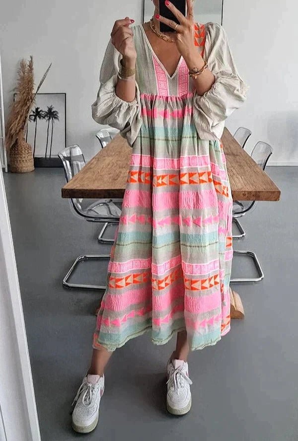 Hermine Casual Dress | Lightweight Polyester with Relaxed Fit & Vibrant Color 2