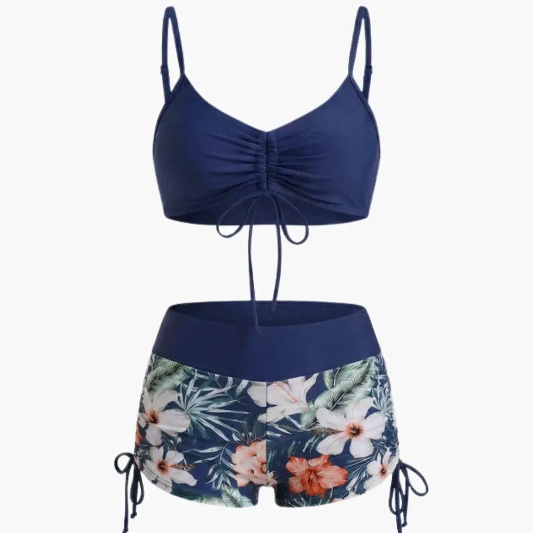 High-Waisted Floral Bikini Set | Adjustable Comfort Fit 4