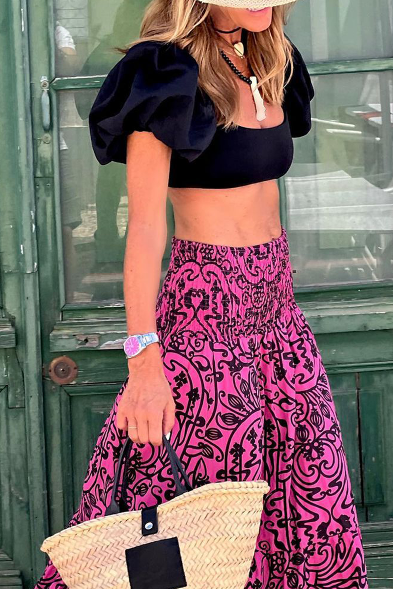 High Waisted Women's Midi Skirt | Stylish Printed Design for Versatile Outfits 3