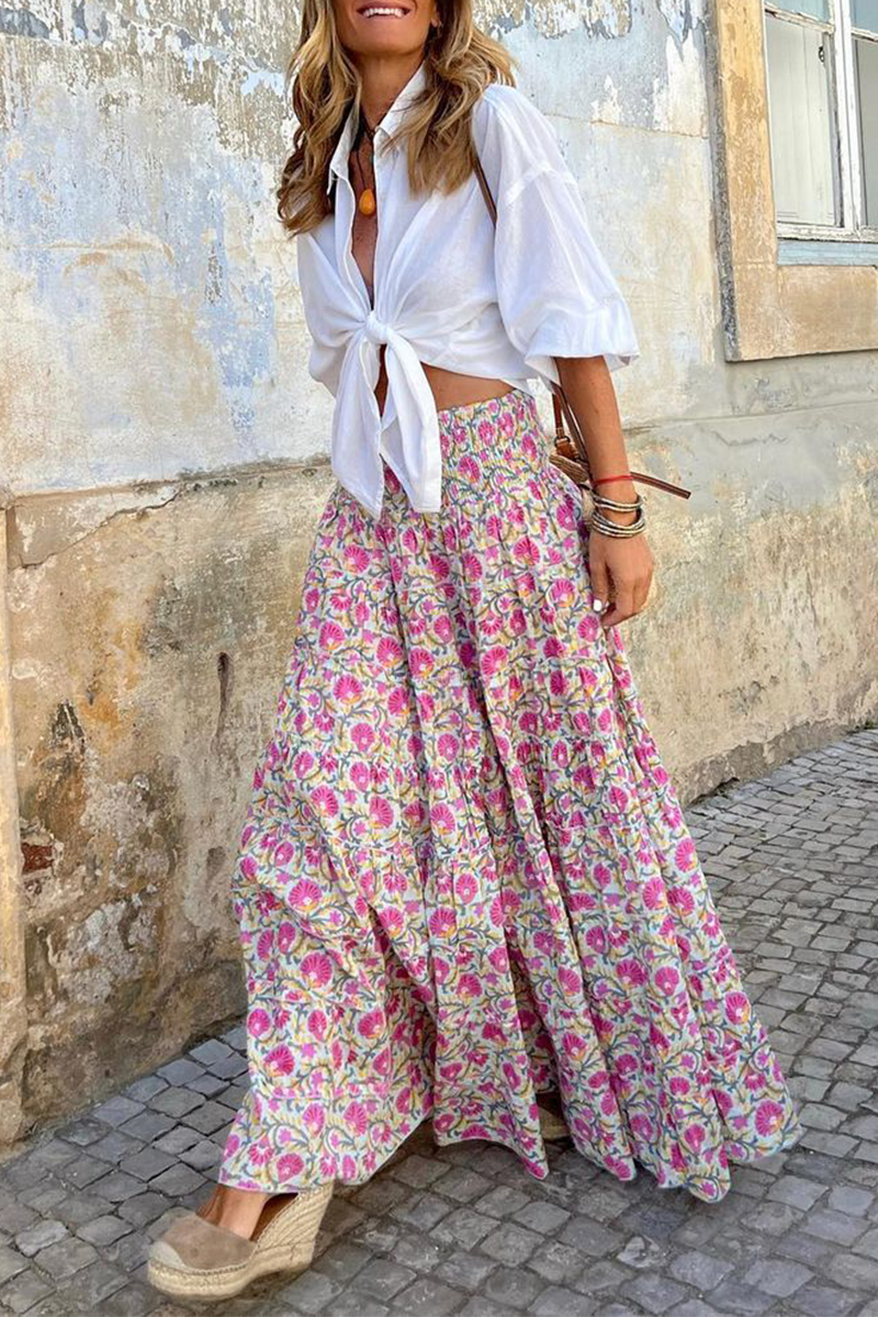 High Waisted Women's Midi Skirt | Stylish Printed Design for Versatile Outfits 4