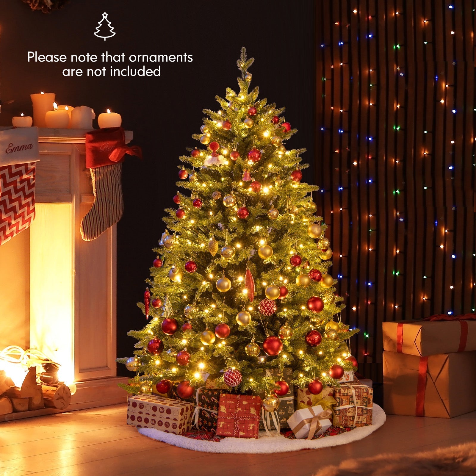 Hinged Christmas Tree | 150 cm with Realistic Branches and LED Lights 1