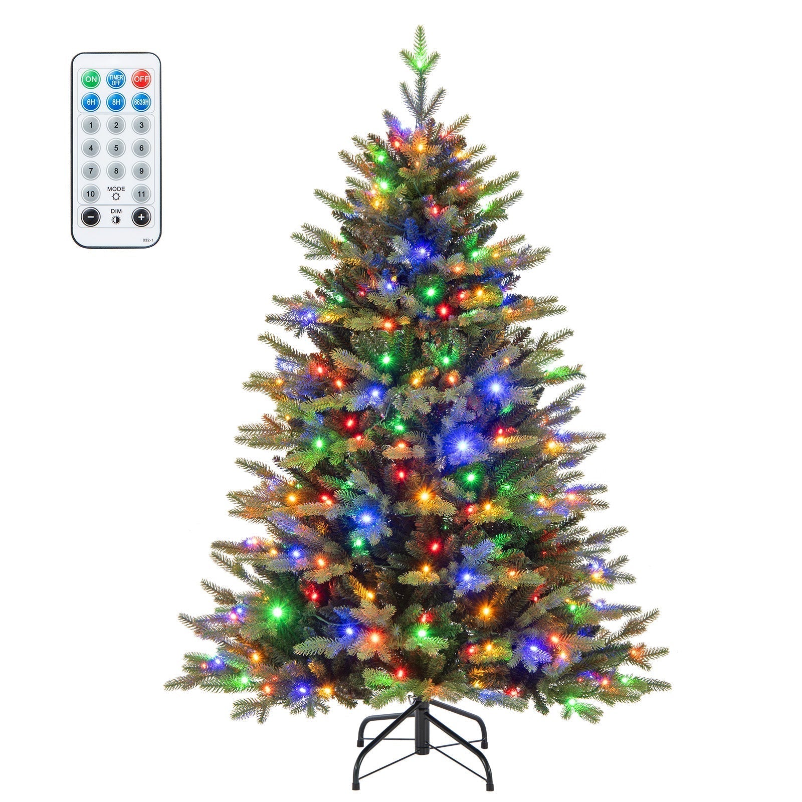 Hinged Christmas Tree | 150 cm with Realistic Branches and LED Lights 3