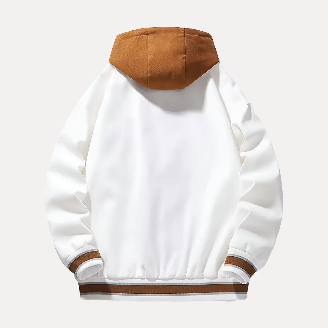 Hooded Varsity Jacket | Stylish Baseball Design for All Seasons 1
