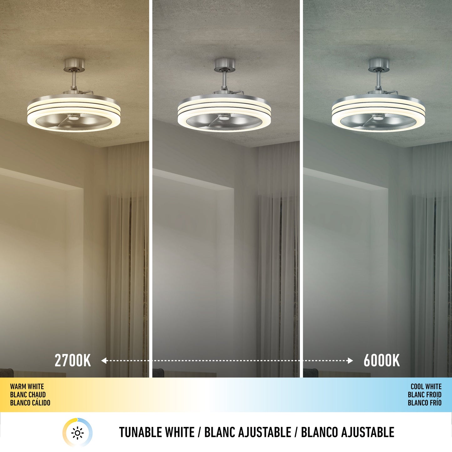 Horizon | 23 in. LED Ceiling Fan with Remote Control & 3 Speed Settings 8