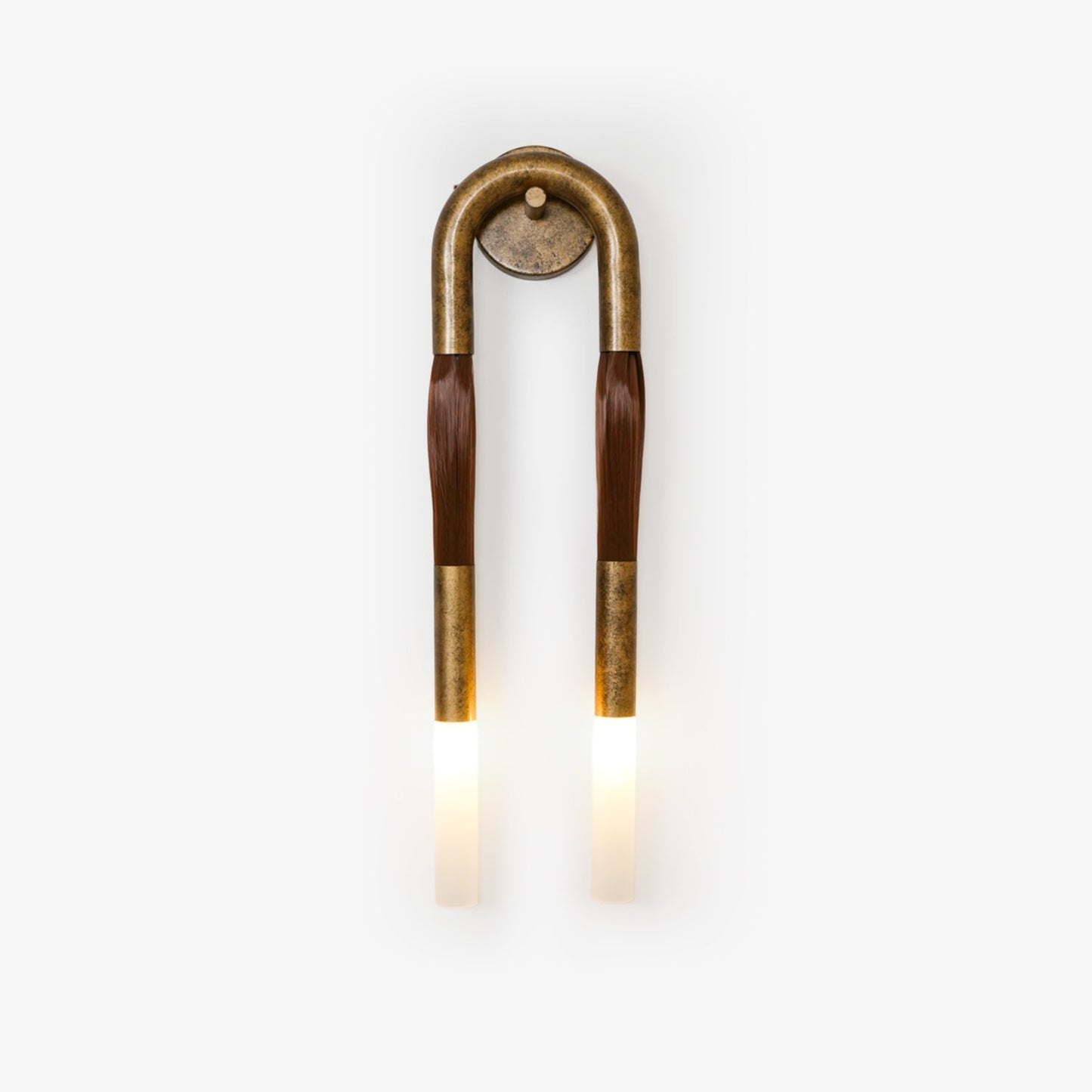 Horsehair Wall Sconce | Elegant Wrought Iron and Glass Design 1