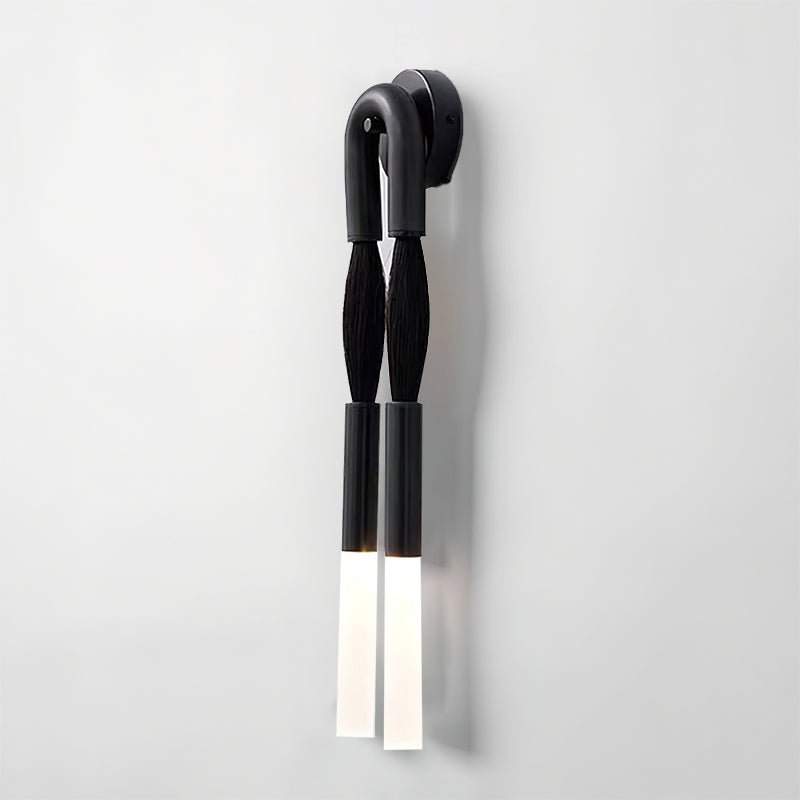 Horsehair Wall Sconce | Elegant Wrought Iron and Glass Design 8