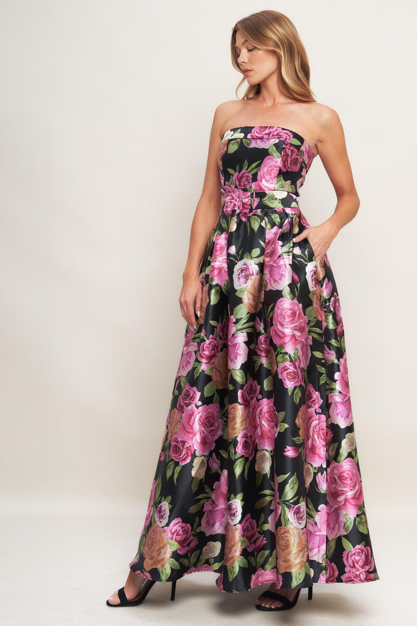 Abito lungo intrecciato Glamour Garden