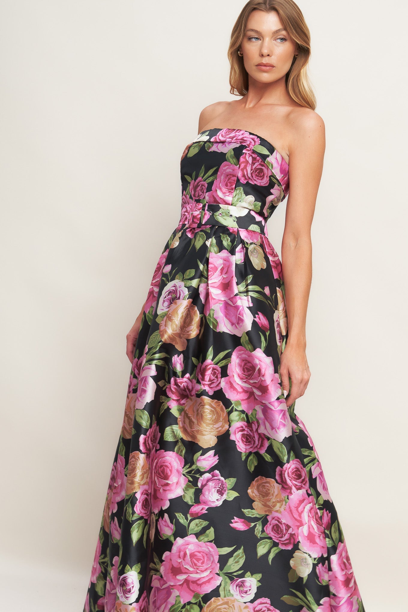 Abito lungo intrecciato Glamour Garden