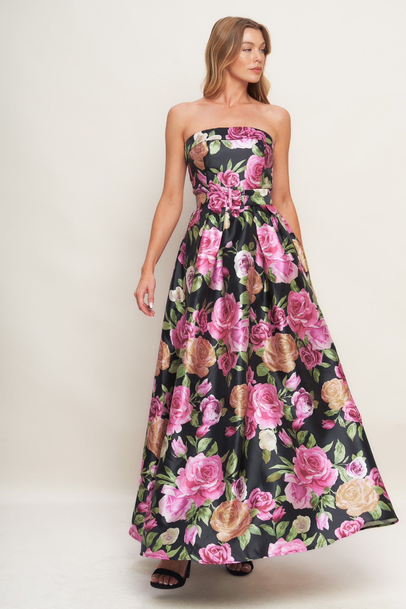 Abito lungo intrecciato Glamour Garden