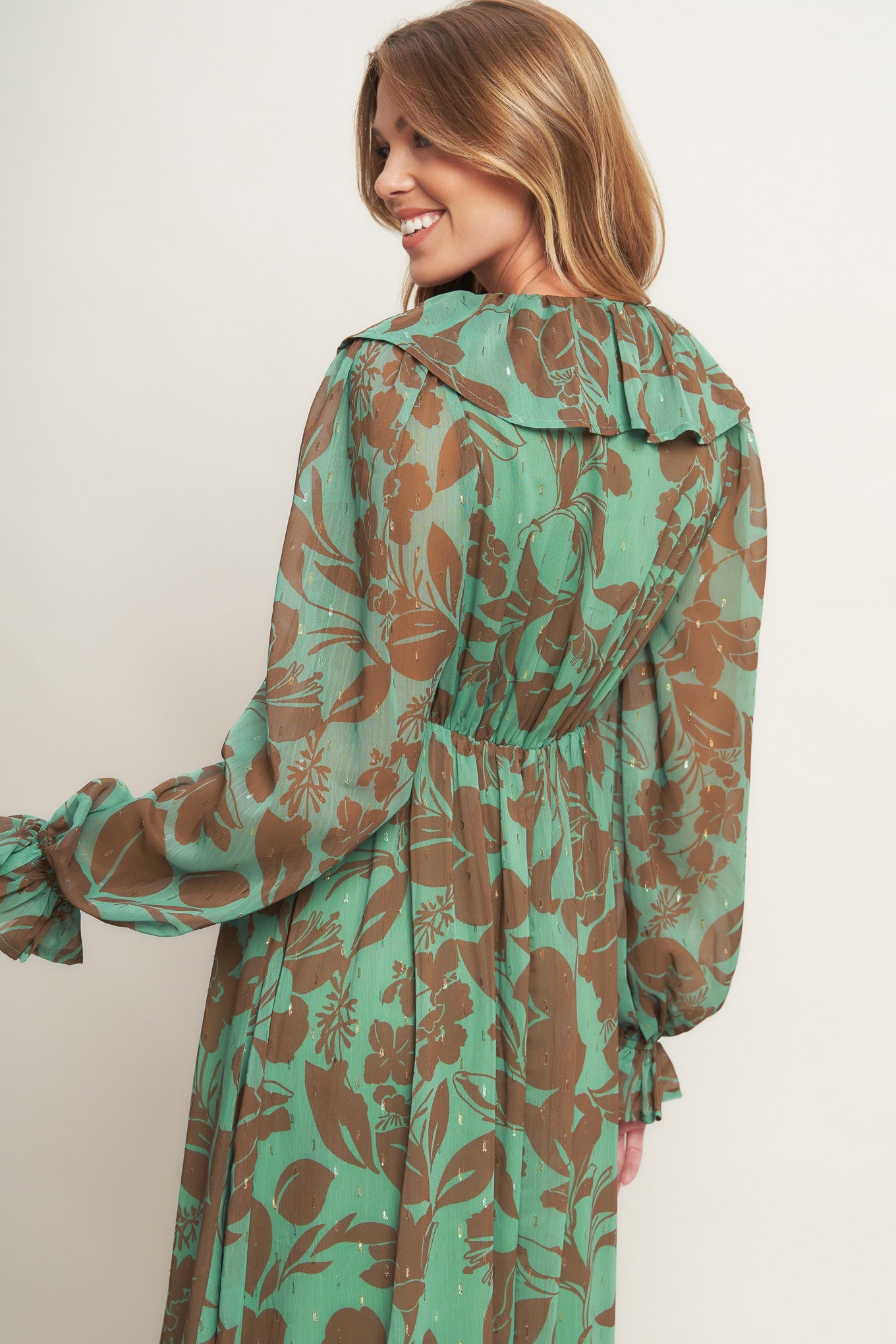 BOTANIC DREAMS vestito maxi intrecciato