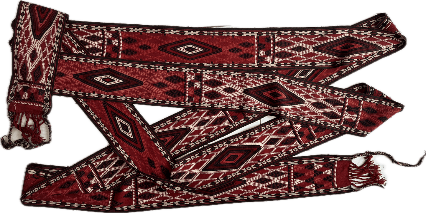 Antik Yomut 'Yomoud' tältband, sent 1800-tal till tidigt 1900-tal