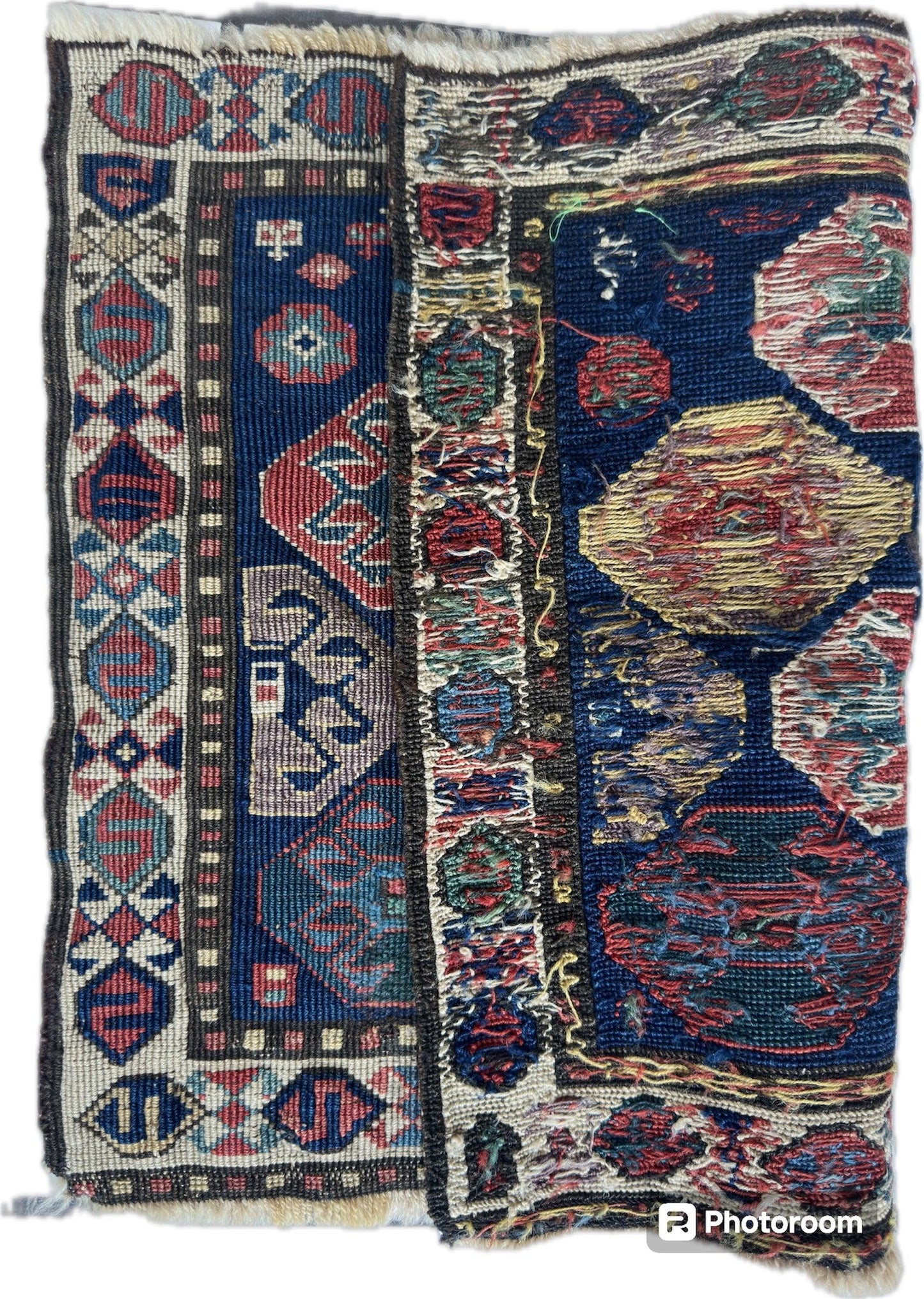 Antike Stammes-Shahsavan-Kaukasus-Taschenfront - 26" x 18"