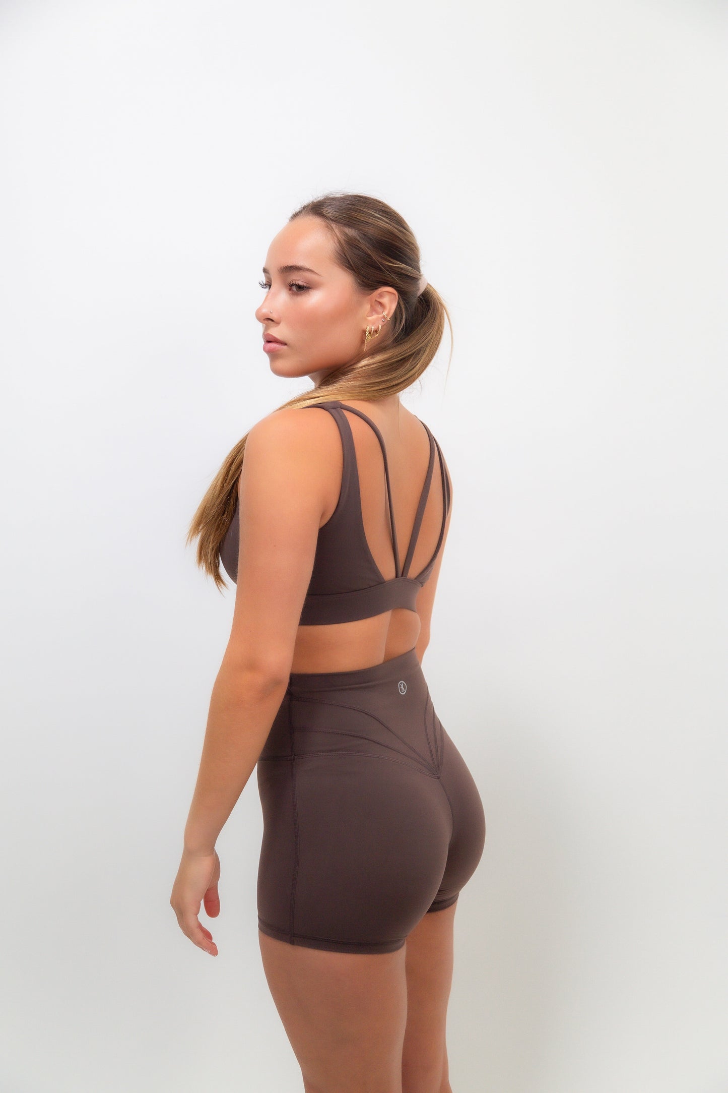 I Am Beautifully Radiant Quick-Dry Butter Coffee Brown Short