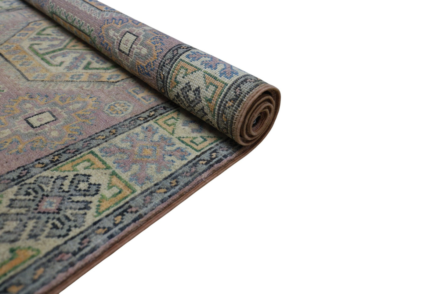 Hand-Knotted Afghani Kazak Wool Rug – 4’ x 6’