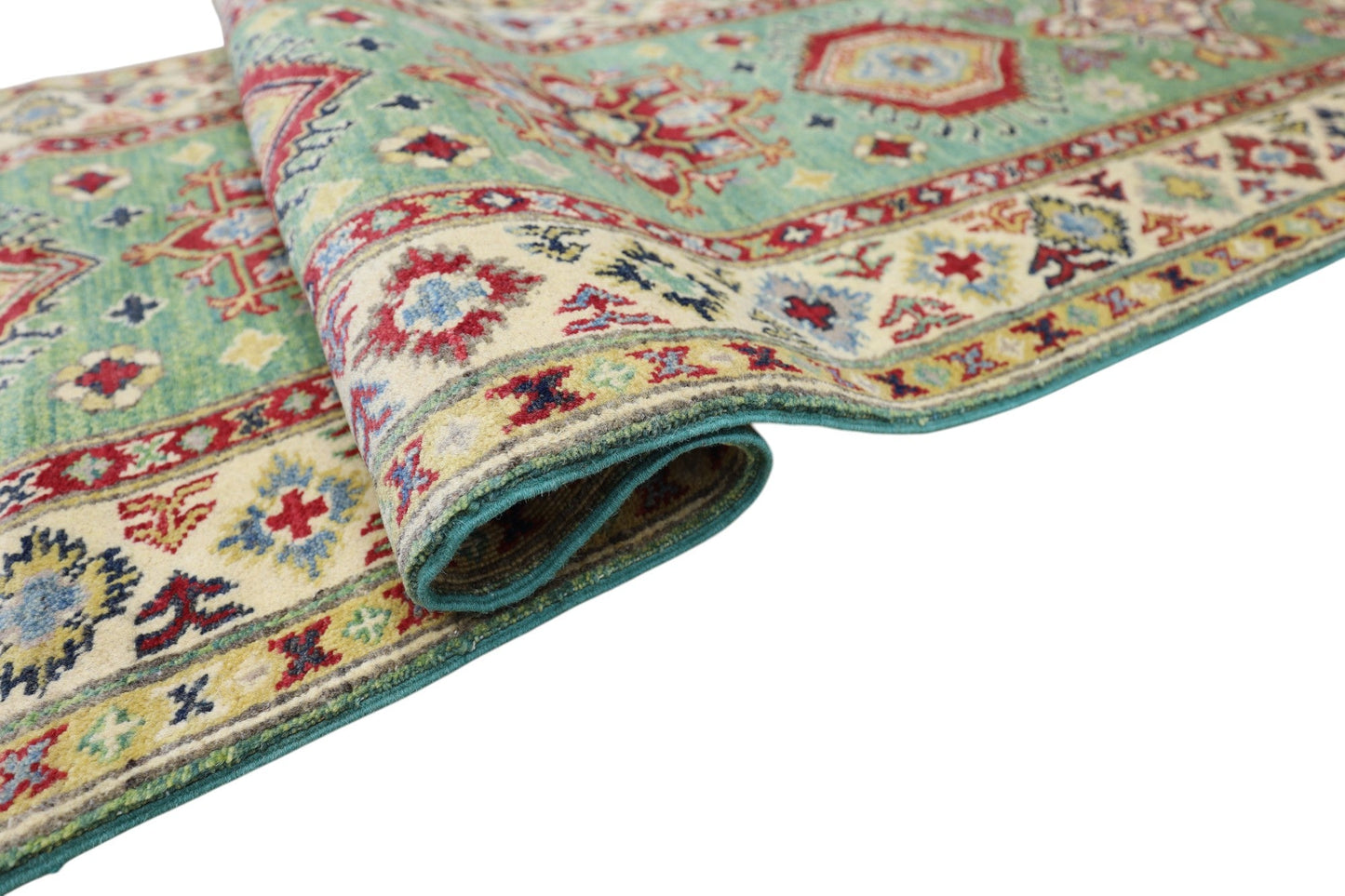 Hand-Knotted Afghani Kazak Wool Rug – 2’9″ x 9’2″