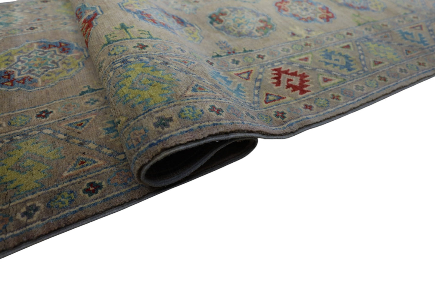 Hand-Knotted Afghani Kazak Wool Rug – 2’7″ x 10’0″