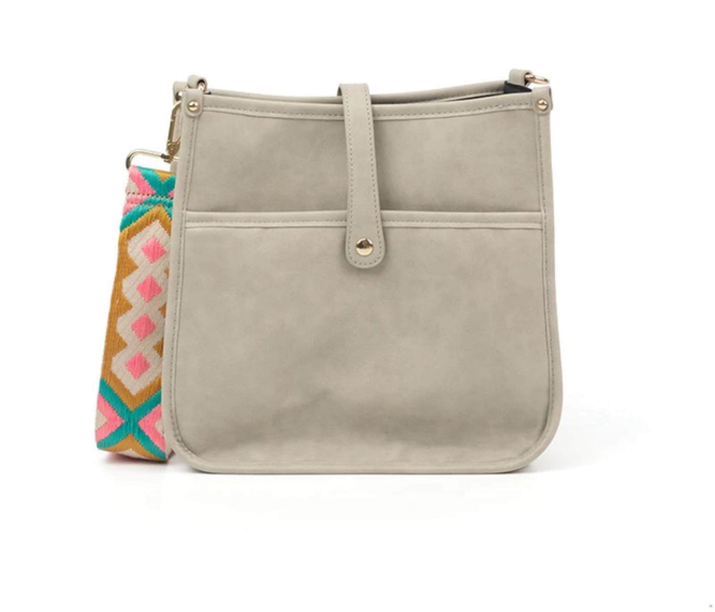 The Mia vegansk läder crossbodyväska (IVORY) - Välj din rem