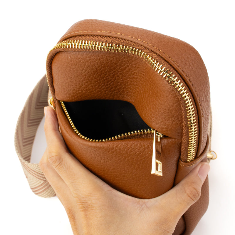 The Harlow | Skulderveske med Chevron-stropp | 3 farger