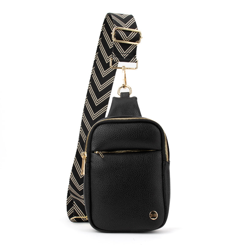 The Harlow | Skulderveske med Chevron-stropp | 3 farger
