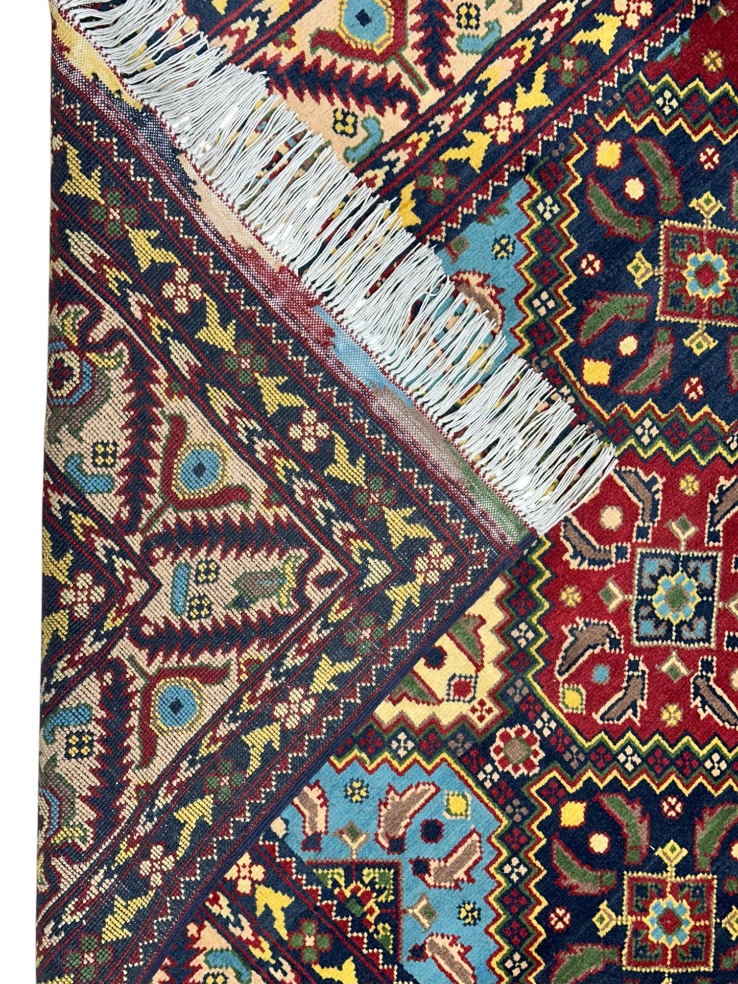 Hand-Knotted Afghani Kashi Wool Rug – 6’9″ x 9’6″
