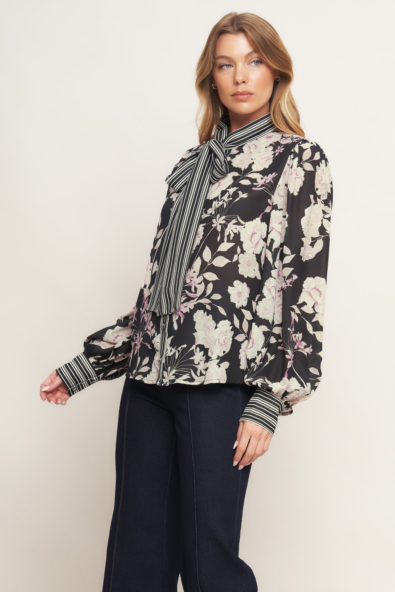 Top nero intrecciato Garden Glam