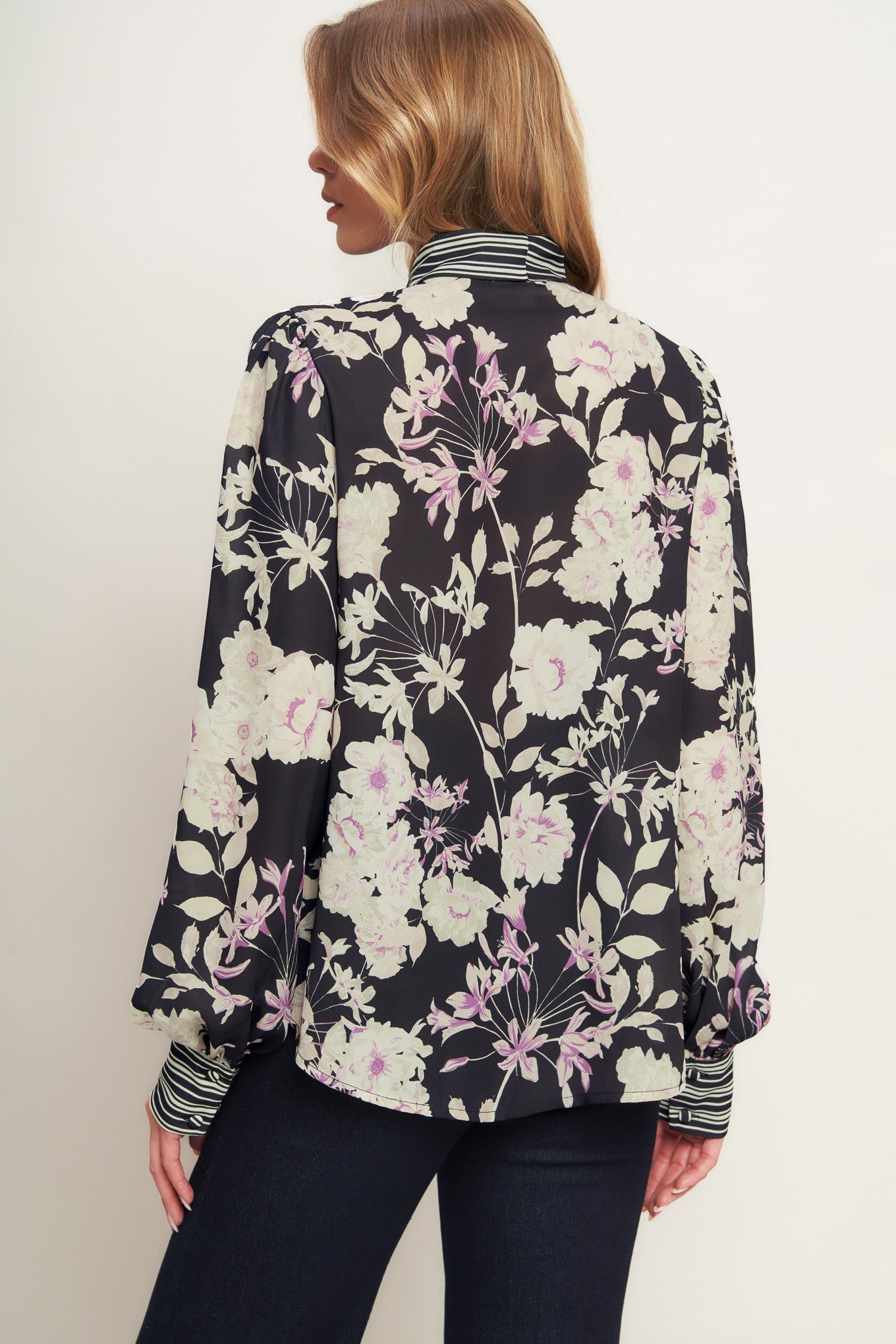 Top nero intrecciato Garden Glam