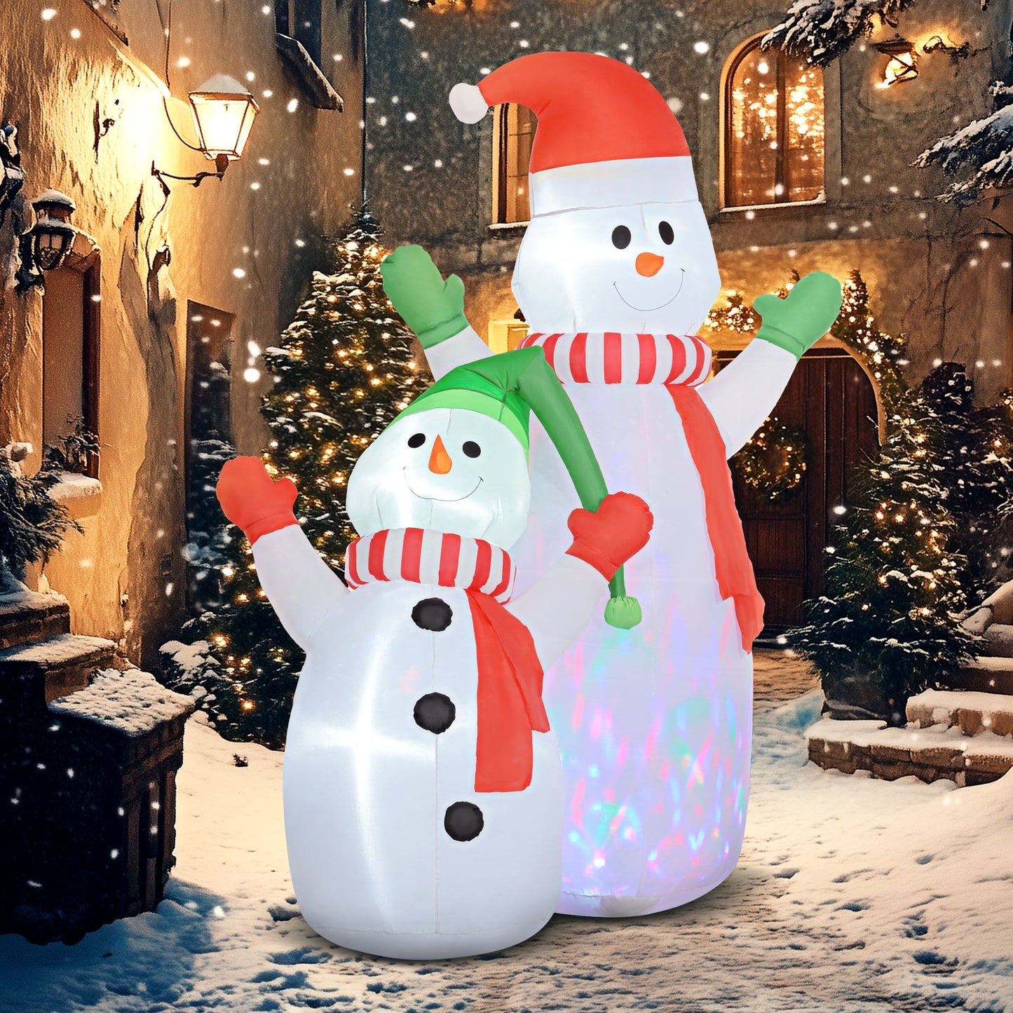 Inflatable Christmas Snowman Decoration | 240 cm with LED Lights 1
