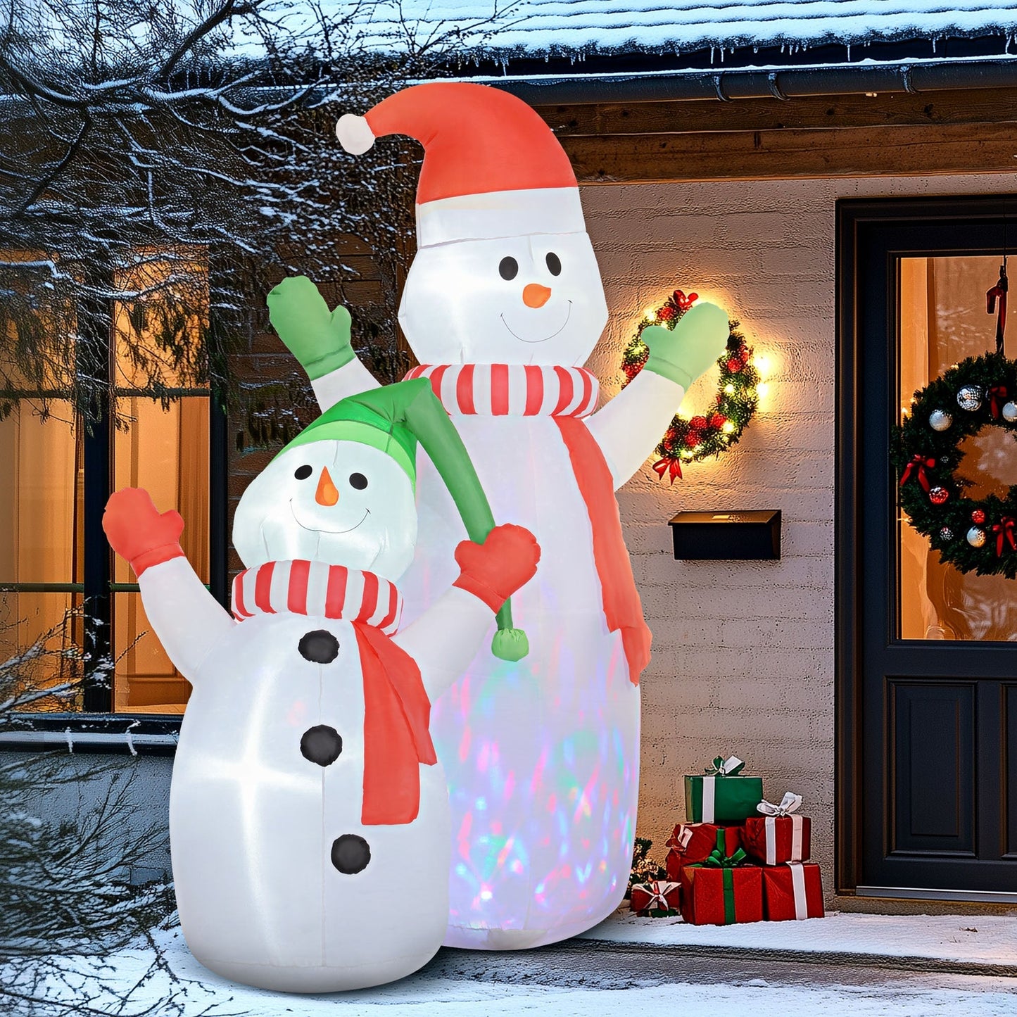 Inflatable Christmas Snowman Decoration | 240 cm with LED Lights 2
