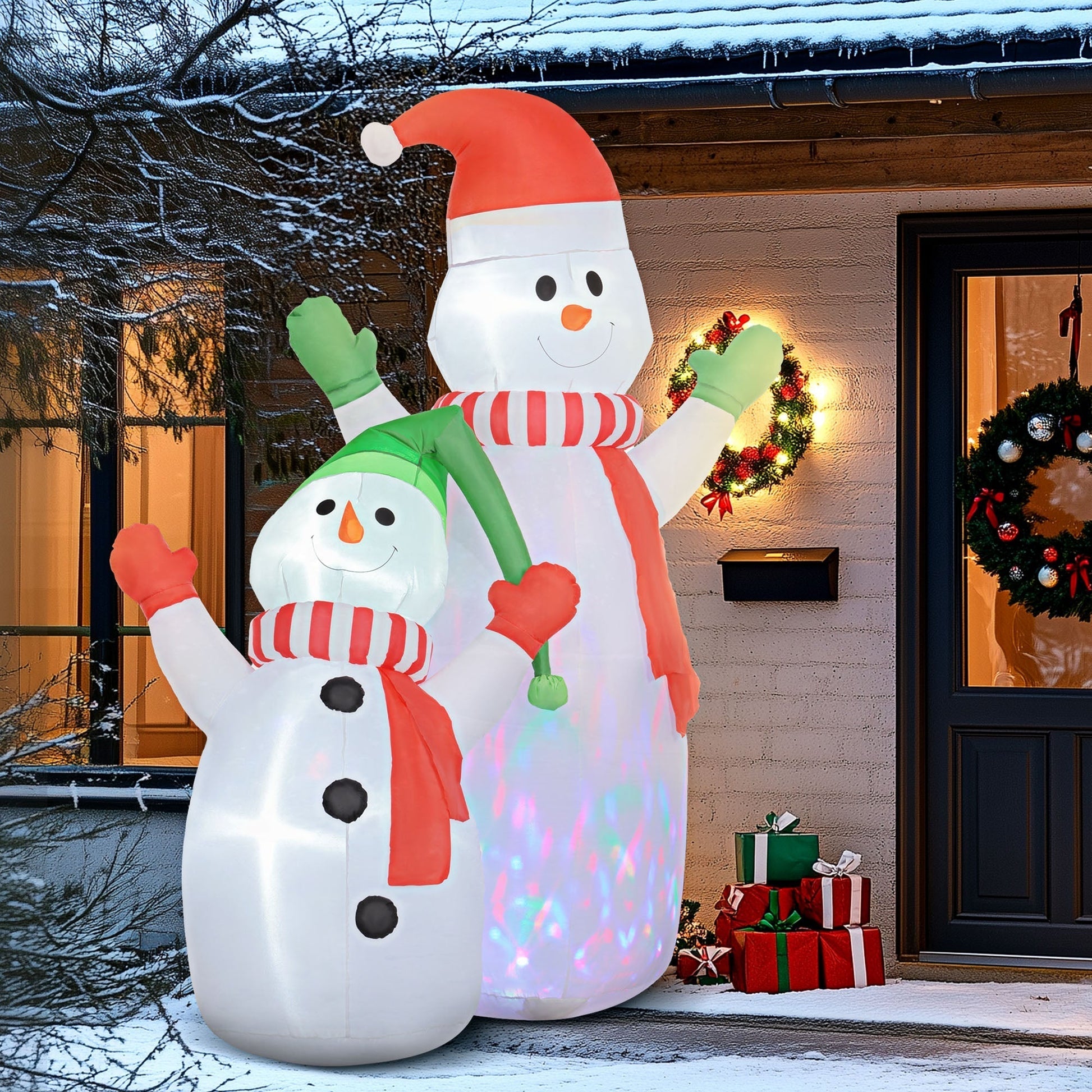Inflatable Christmas Snowman Decoration | 240 cm with LED Lights 2