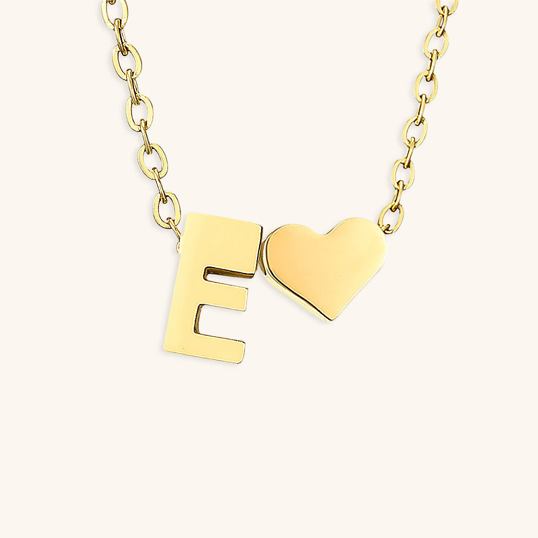 Initial Letter Necklace | Personalized Gold-Plated Stainless Steel 27