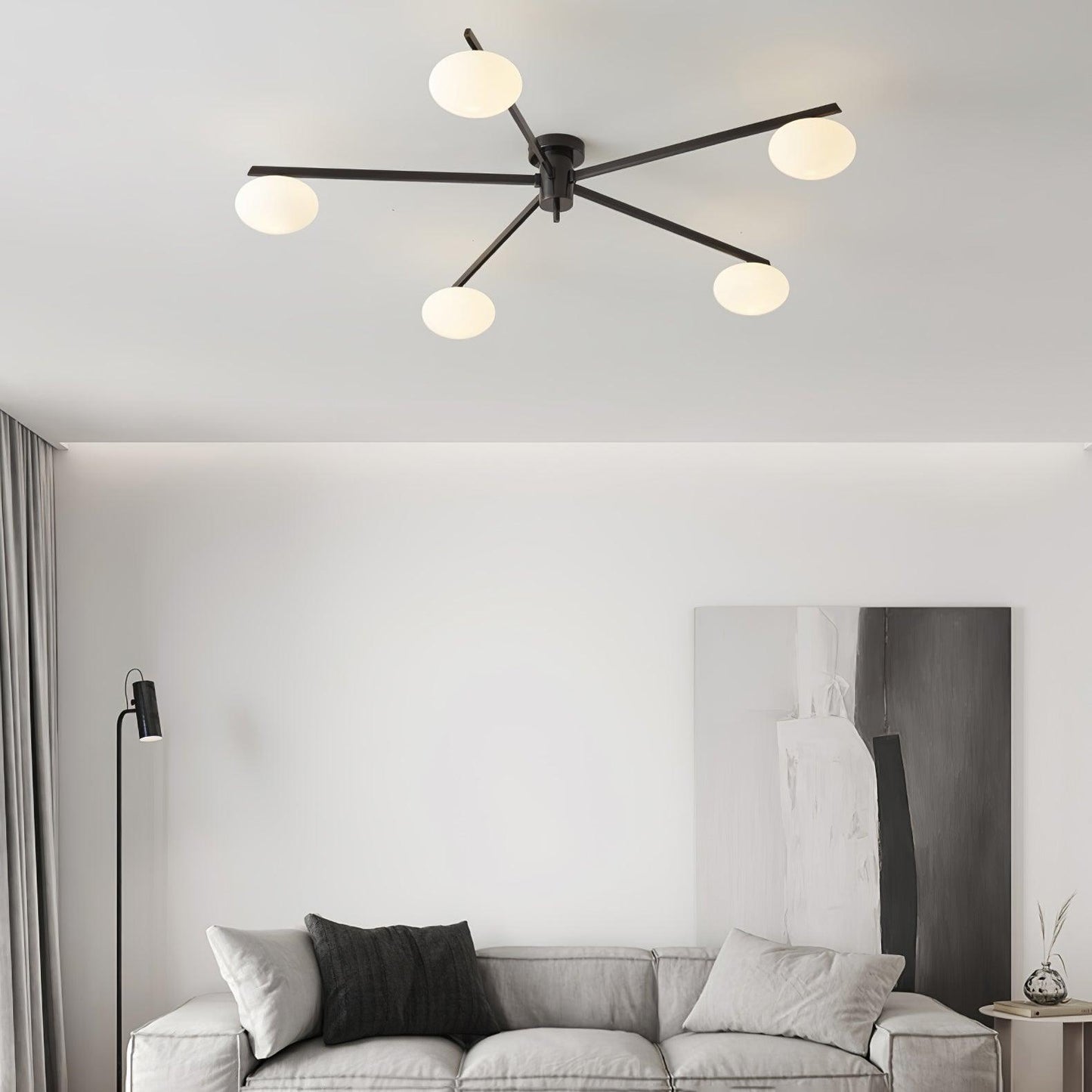 Jasper Ceiling Lamp | Modern Minimalist Design with White Glass Shade 5