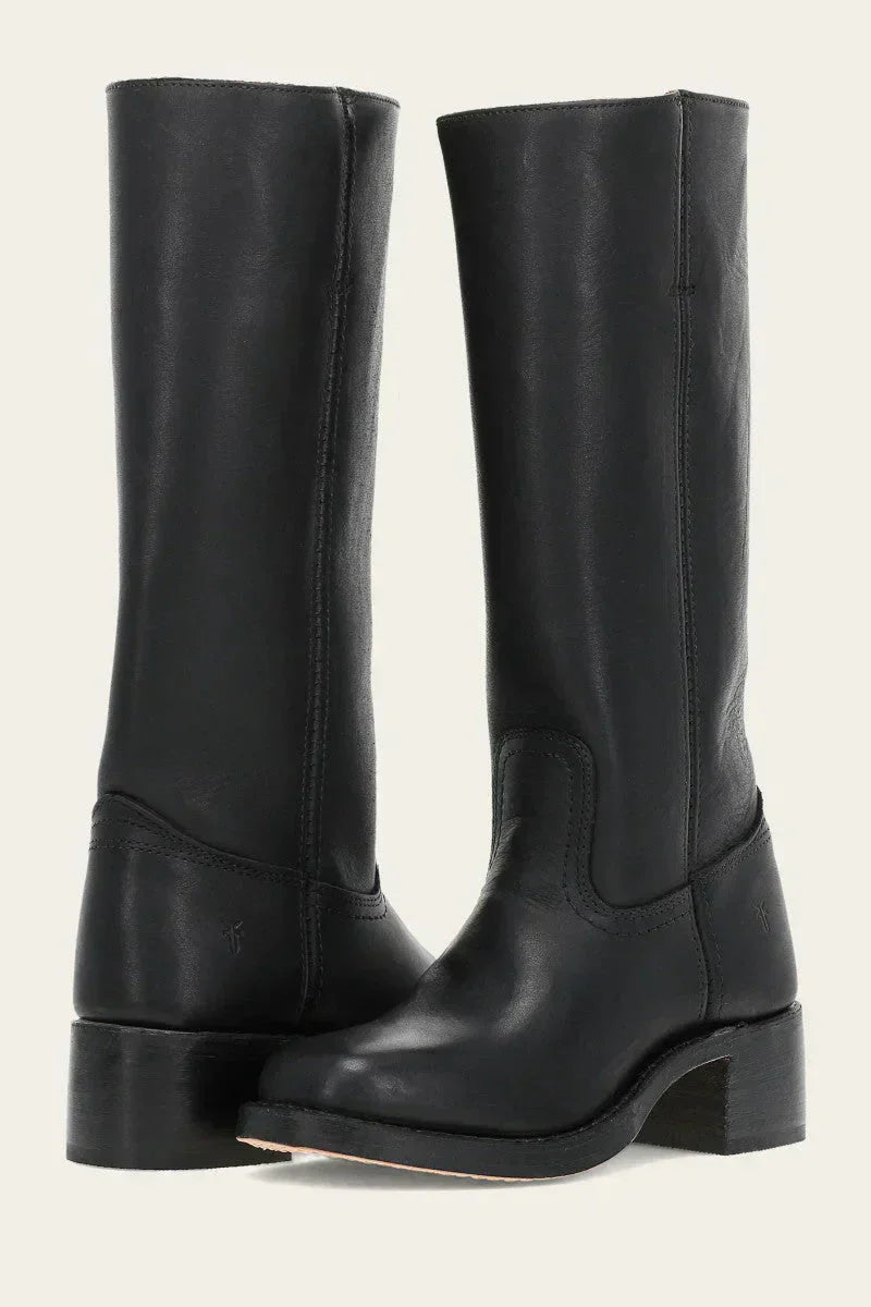 Knee High Women's Boots | Slim Fit Black Leather for All Occasions 9